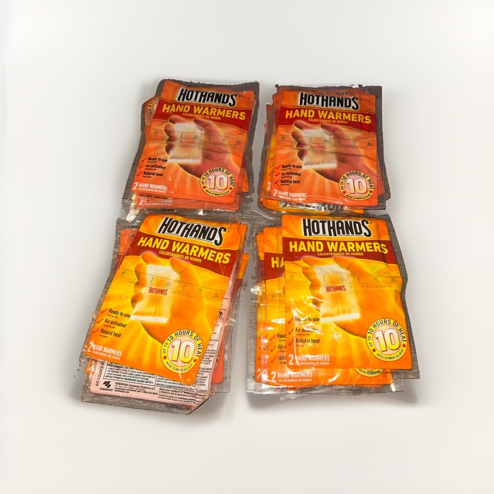 50 Individual Hand Warmers, 25 Pairs of 2 Hot Hands, up to 10hrs Heat, ski